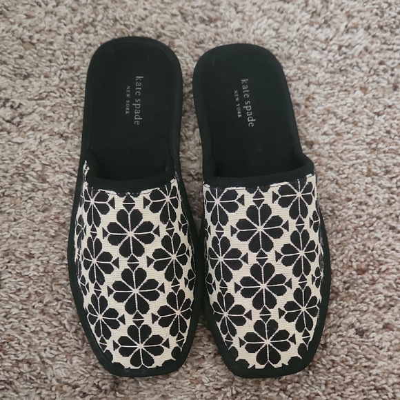 kate spade Shoes - Kate Spade Flower Jacquard Dove Slippers
